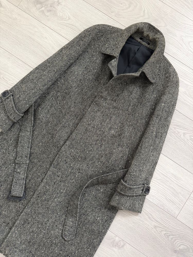 Marcel Lassance 1990s Herringbone Wool Belted Coat - Size S image 5