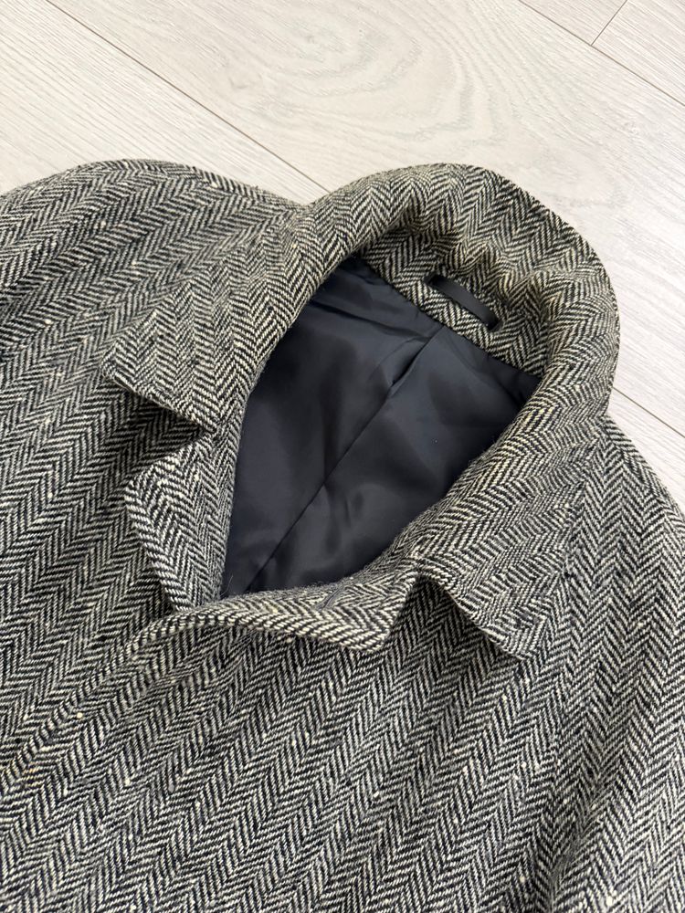 Marcel Lassance 1990s Herringbone Wool Belted Coat - Size S image 4