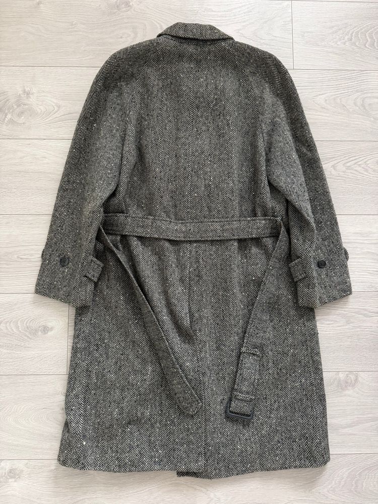 Marcel Lassance 1990s Herringbone Wool Belted Coat - Size S image 14