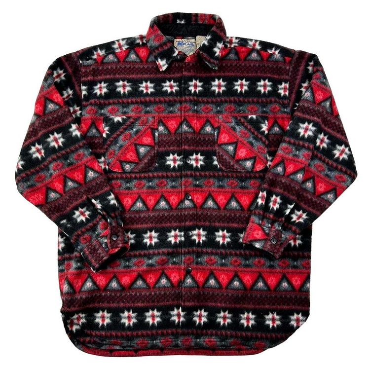 Northern Sportwear Red Black Shirt Long Sleeved Shirt Size Mens XL