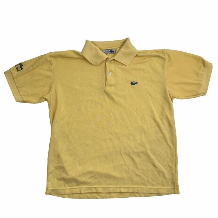 Lacoste Yellow Short Sleeved Polos Shirt Size Mens L image 1