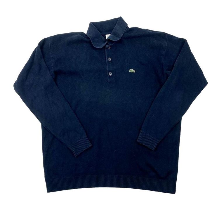 Lacoste Blue Full Sleeved Polo Rugby Shirt Size Mens L image 1