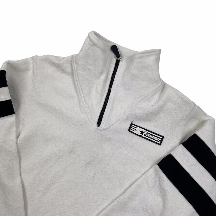 Starter White Long Sleeved Full Zip Jumper Size Mens S 2