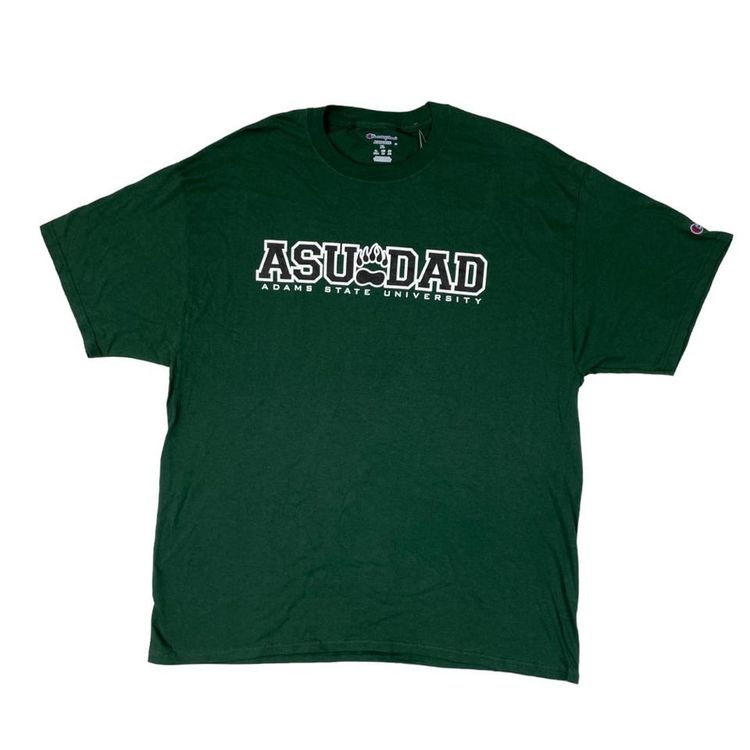 Champion Green Short Sleeved ADAMS STATE UNIVERSITY Printed T-Shirt For Mens Siz image 1