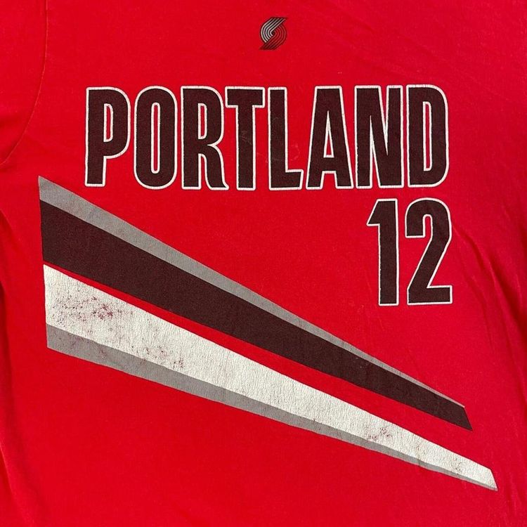 Adidas Red Short Sleeve PORTLAND 12 Printed T-Shirt For Mens M image 3