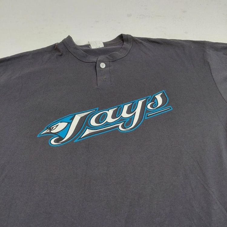 Majestic MLB Black Short Sleeved Toronto Blue Jays Printed T-Shirt For Mens 2XL 3