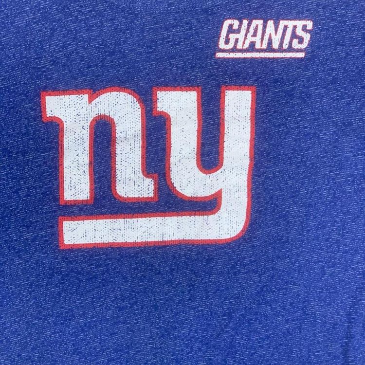 Majestic Blue Short Sleeved NY Giants Printed T-shirt For Mens XL image 2