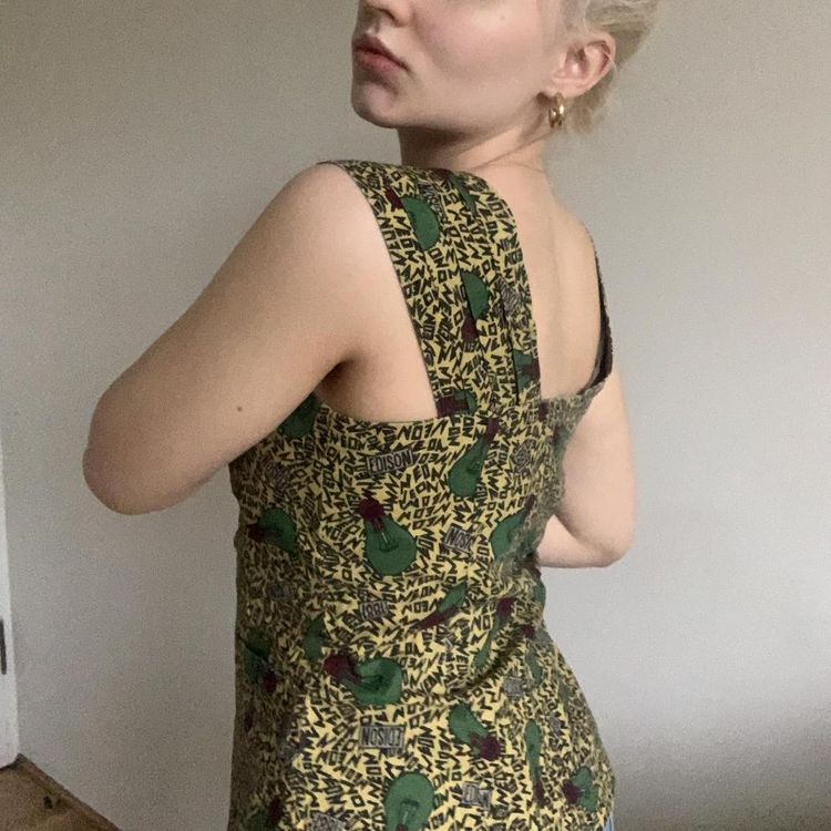 Vintage 90s Funky Lightbulb Edison Pattern Vest Top