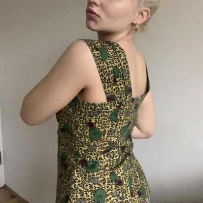 Vintage 90s Funky Lightbulb Edison Pattern Vest Top