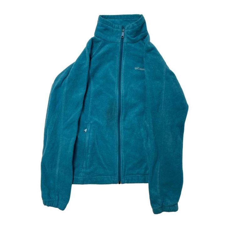 Columbia Blue Long Sleeved Full Zip Fleece Jacket For Mens Size XS image 1