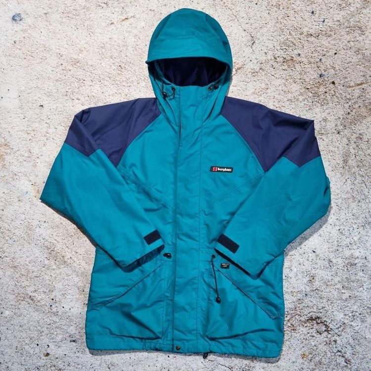 Berghaus Gore-Tex Hooded Waterproof Jacket Women Green Size 12 image 1