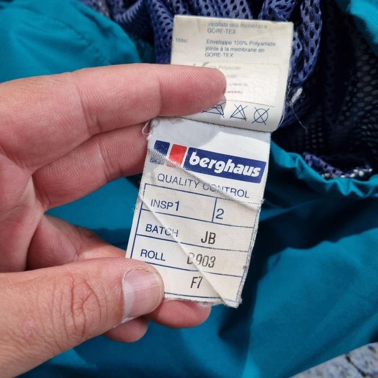 Berghaus Gore-Tex Hooded Waterproof Jacket Women Green Size 12 image 6