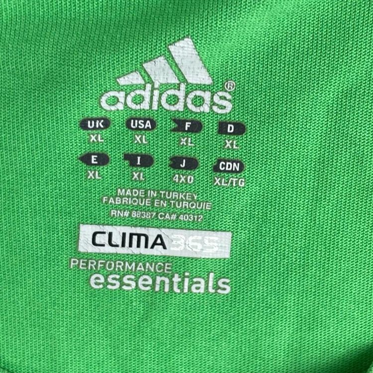 Adidas Logo embroidered Green Short Sleeved T-Shirt Size Mens XL 2