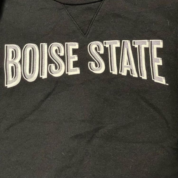 Champion Black Long Sleeved Pullover Boise State Sweatshirt For Mens Size L image 2