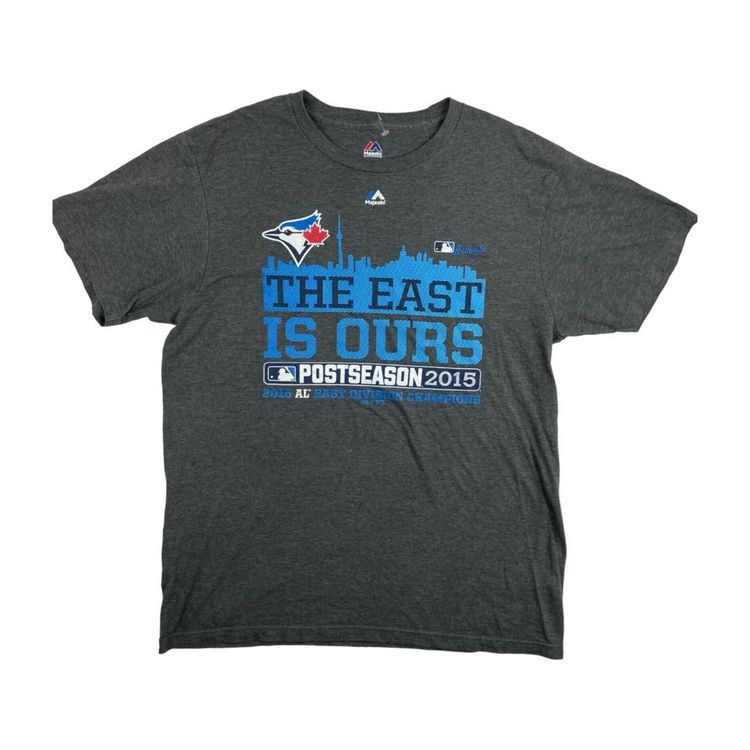 Majestic MLB Authentic Dark Grey Short Sleeved Graphic T-Shirt Size Mens S image 1