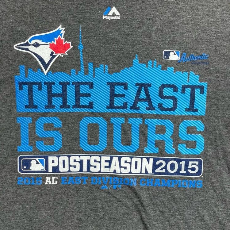 Majestic MLB Authentic Dark Grey Short Sleeved Graphic T-Shirt Size Mens S image 2