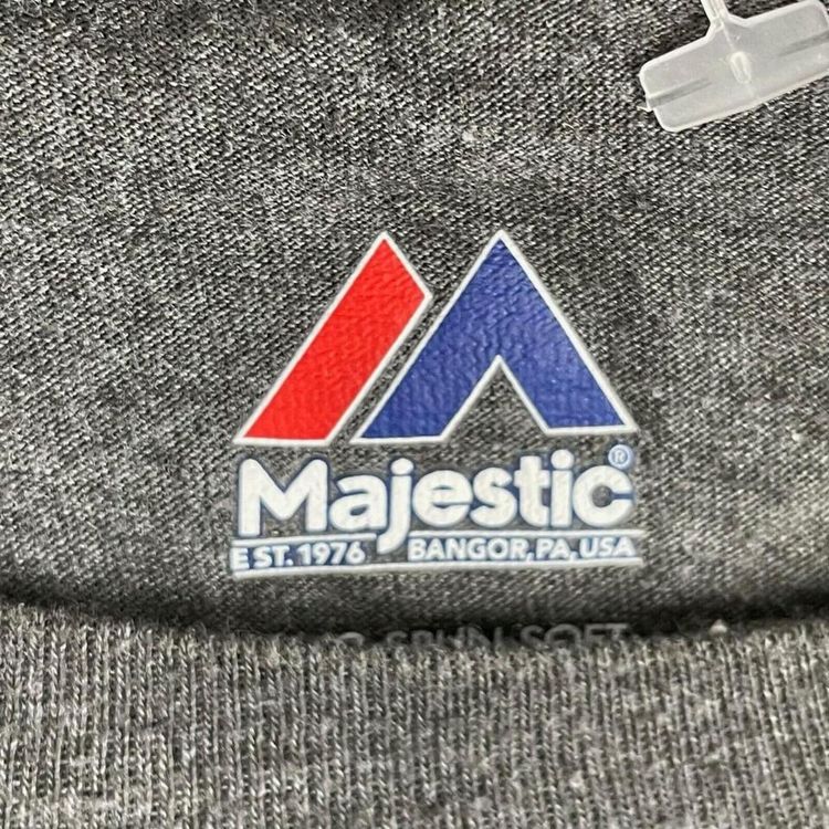 Majestic MLB Authentic Dark Grey Short Sleeved Graphic T-Shirt Size Mens S image 4