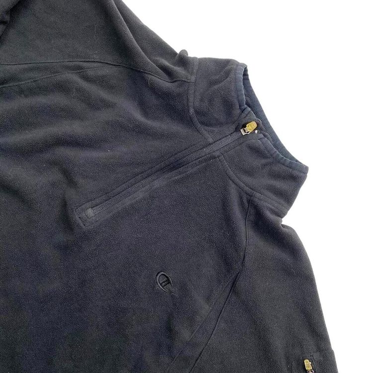 Champion Black Long Sleeved Quarter Zip Jumper Size Mens M image 2