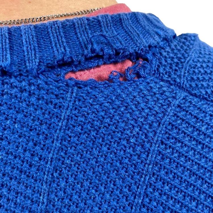 Chaps Ralph Lauren Blue Long Sleeved Pullover Sweatshirt Size Mens L image 3