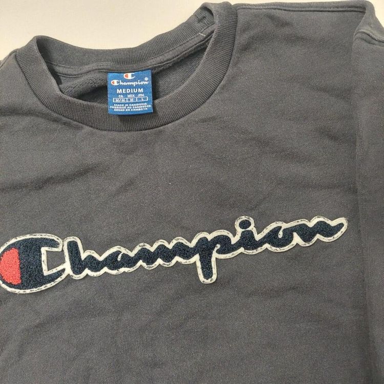 Champions Blue Long Sleeved Logo Printed Sweatshirt For Mens Size L image 2