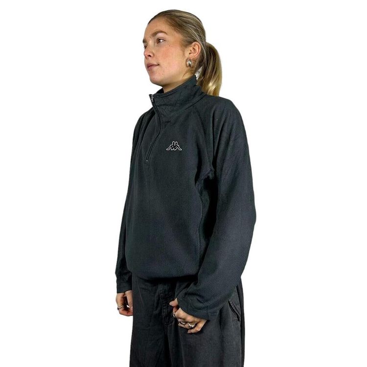 KAPPA Black Full Sleeved Quarter Zip Sweatshirt Size Mens XL 1
