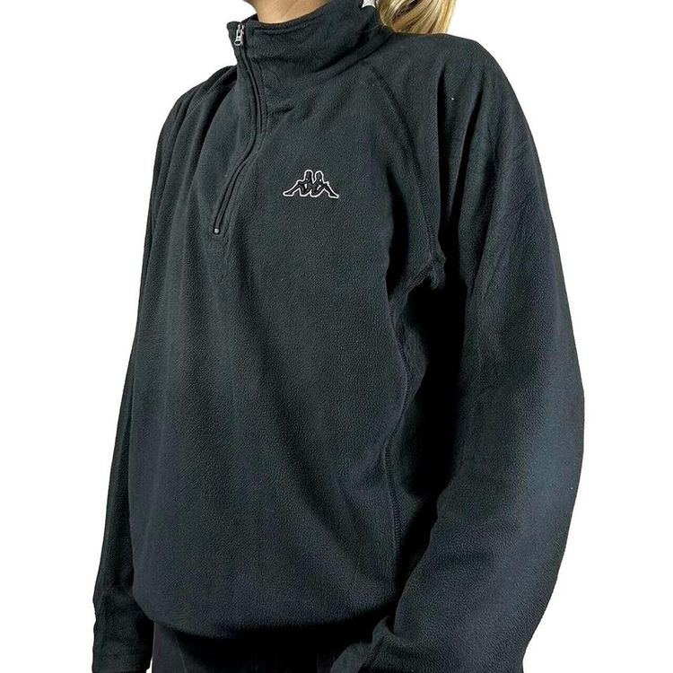 KAPPA Black Full Sleeved Quarter Zip Sweatshirt Size Mens XL 2