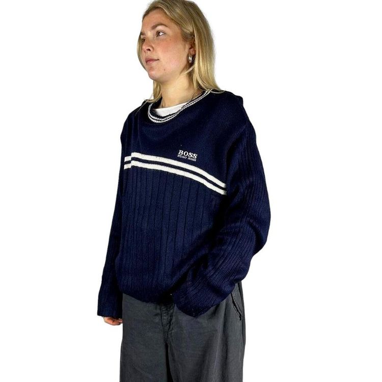 Hugo Boss Blue Long Sleeved Pullover Sweatshirt Size Mens M image 3