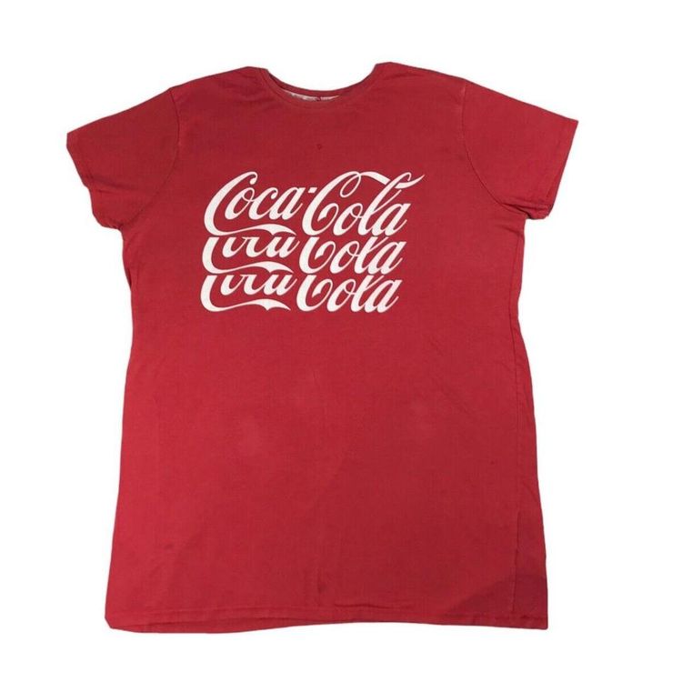 Coca Cola Pink Red Long T-shirt Size Mens XXL image 1