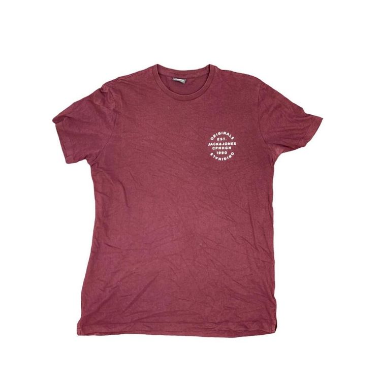 Jack & Jones Red Short Sleeved T-Shirt Size Mens Small image 1