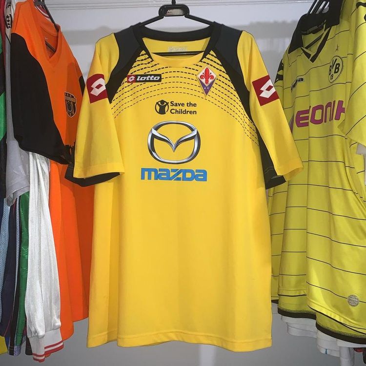 Mens Fiorentina 2011/12 Lotto Goalkeeper Football Shirt Yellow/Black 2XL