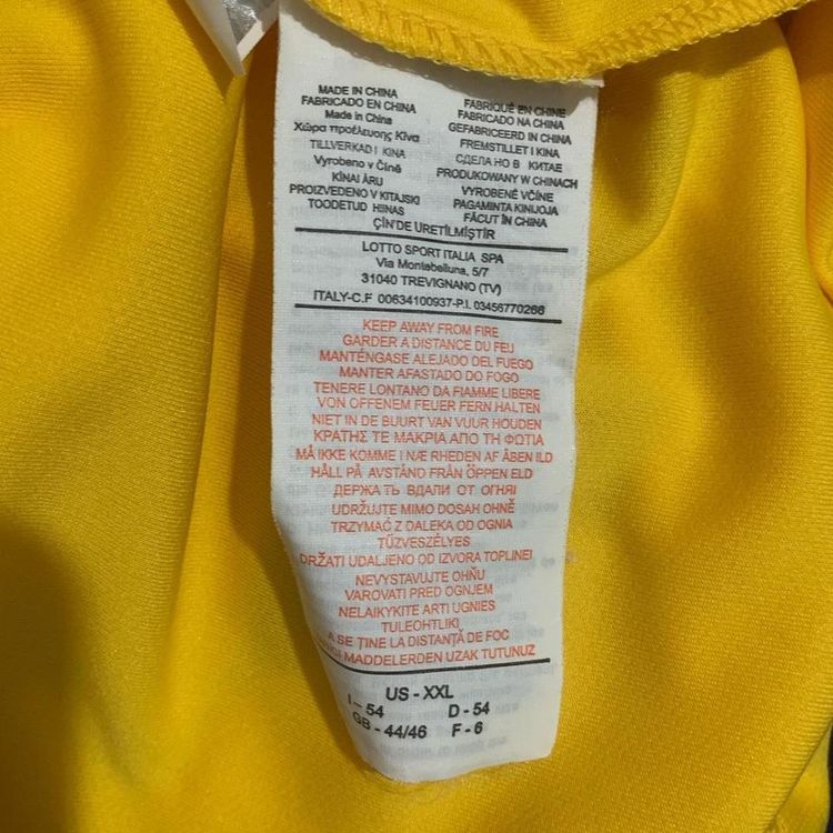 Mens Fiorentina 2011/12 Lotto Goalkeeper Football Shirt Yellow/Black 2XL 5