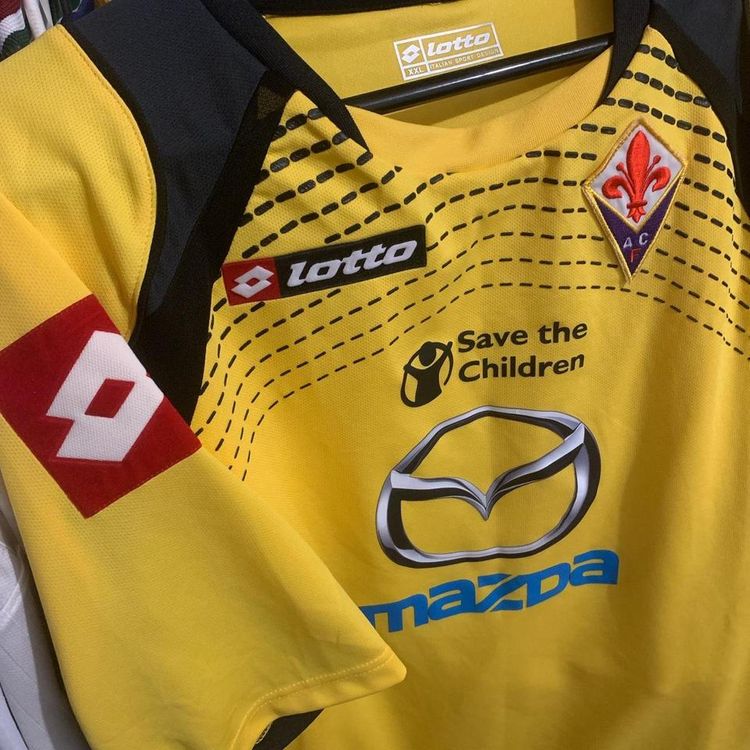 Mens Fiorentina 2011/12 Lotto Goalkeeper Football Shirt Yellow/Black 2XL 8