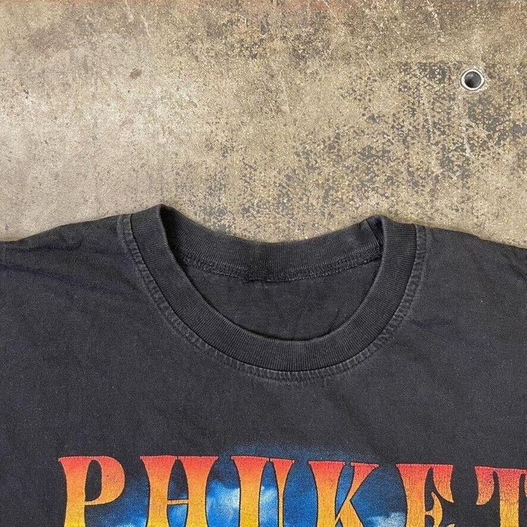 Phuket Thailand Graphic 90s USA Graphic T-Shirt Tourist Tee, Black, Mens XL 5