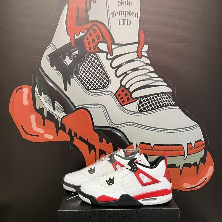 Jordan Air Jordan 4 (GS) (Red Cement) Size UK 5 Brand New in box. 100% Authentic #nike #jordan #redcement # product image