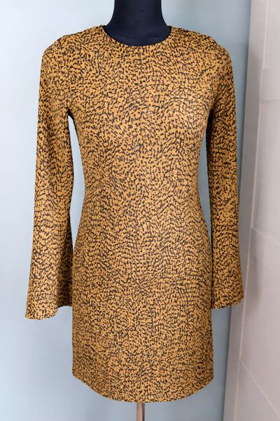 Long Sleeve Patterned Dress