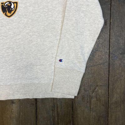 Champion Virginia Rams Sweatshirt Pull Over Y2K Sports Jumper, White, Mens L 4