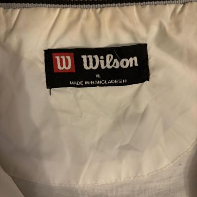 Mens white Wilson vintage windbreaker jacket 3