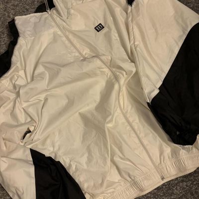 Mens white Wilson vintage windbreaker jacket 4