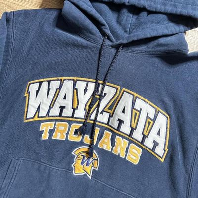 Navy Wayzata Trojans Champion Hoodie 00s Casual 2
