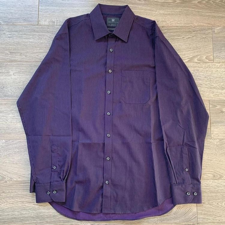 Purple Striped M&S Long Sleeve Shirt