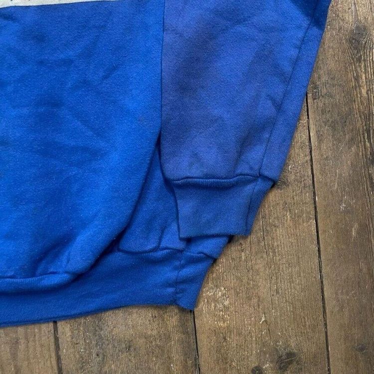 College Sweatshirt Y2K Crew Neck Sports Jumper, Blue, Mens Large image 4