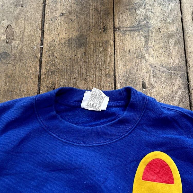 Champion Reverse Weave Sweatshirt Spellout Jumper, Blue, Mens Medium image 5