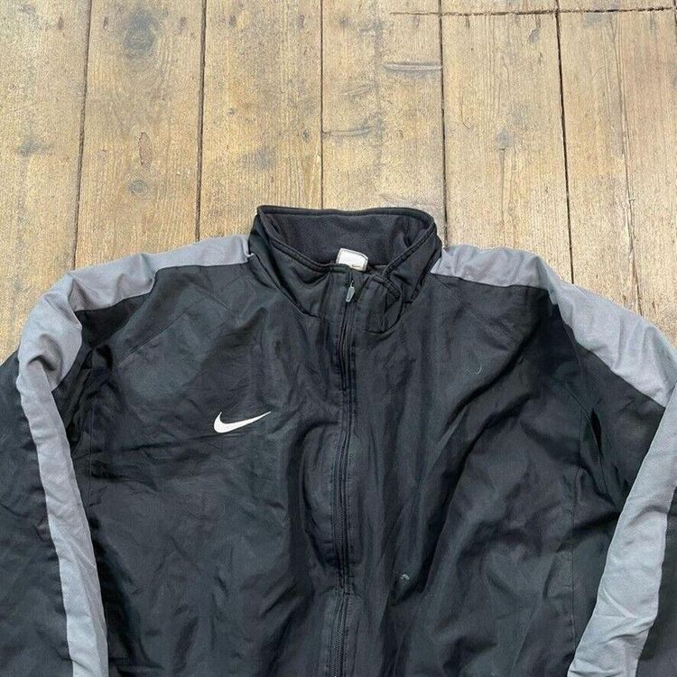 Nike Puffer Jacket Full Zip Vintage Y2K Sports Coat, Black, Mens XL 2