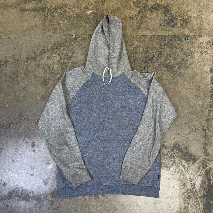 Quiksilver Hoodie Sports Sweatshirt, Grey, Mens XL