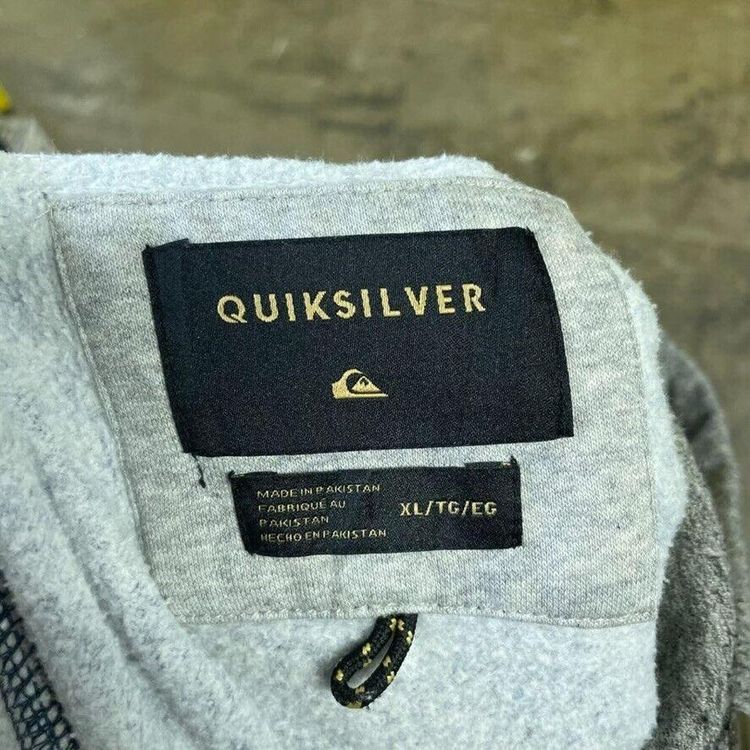 Quiksilver Hoodie Sports Sweatshirt, Grey, Mens XL 7