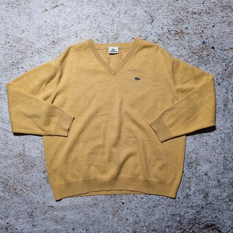 LACOSTE VNECK JUMPER SIZE 6 Yellow Orange image 1