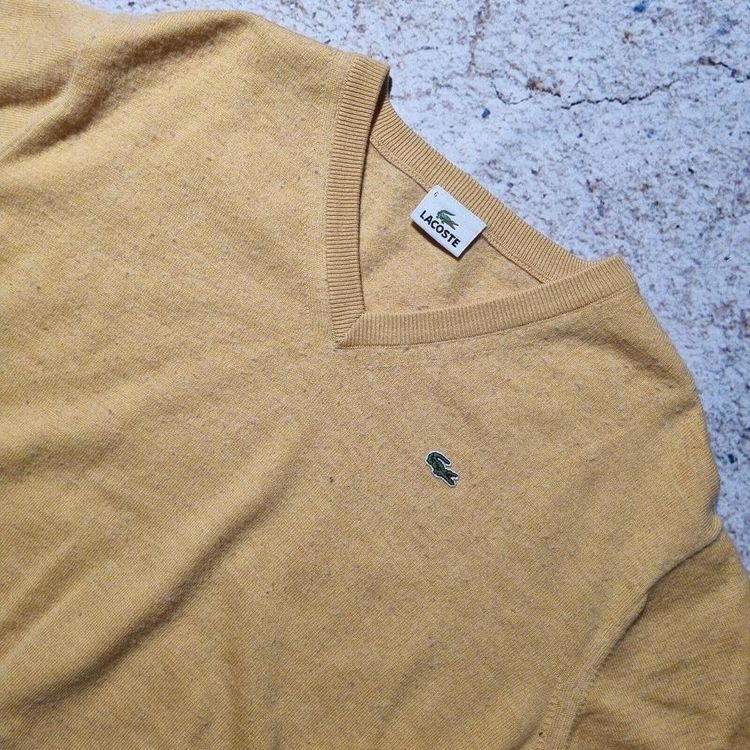 LACOSTE VNECK JUMPER SIZE 6 Yellow Orange image 2