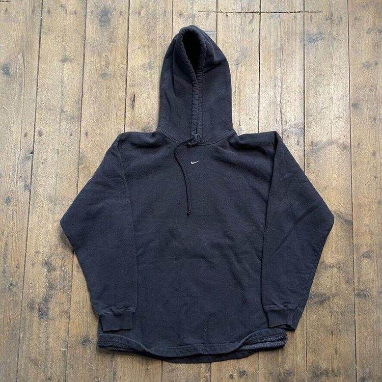 Nike Nike Hoodie Centre Swoosh Y2K Pull Over Sports Sweatshirt, Black, Mens Large product image