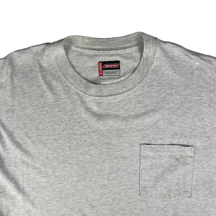 Vintage Dickies Workwear Pocket Tee Grey XL Baggy 2