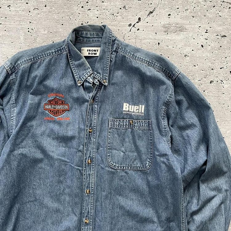 Vintage 90s Harley Davidson denim jacket 2